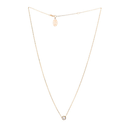 Cartier 18K Yellow Gold Diamond LM D'Amour Pendant Necklace 3 of 5