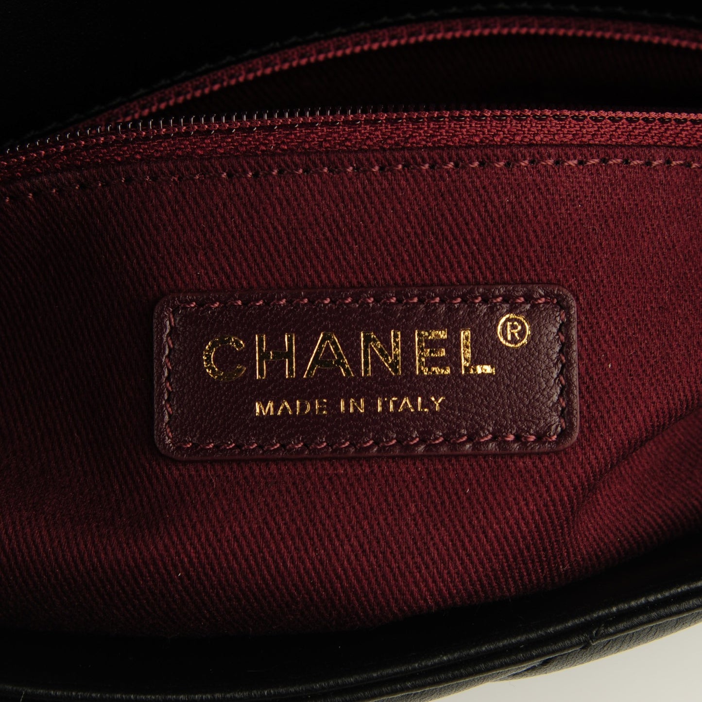 Lambskin Chevron Quilted Mini Pyramid CC Flap Black