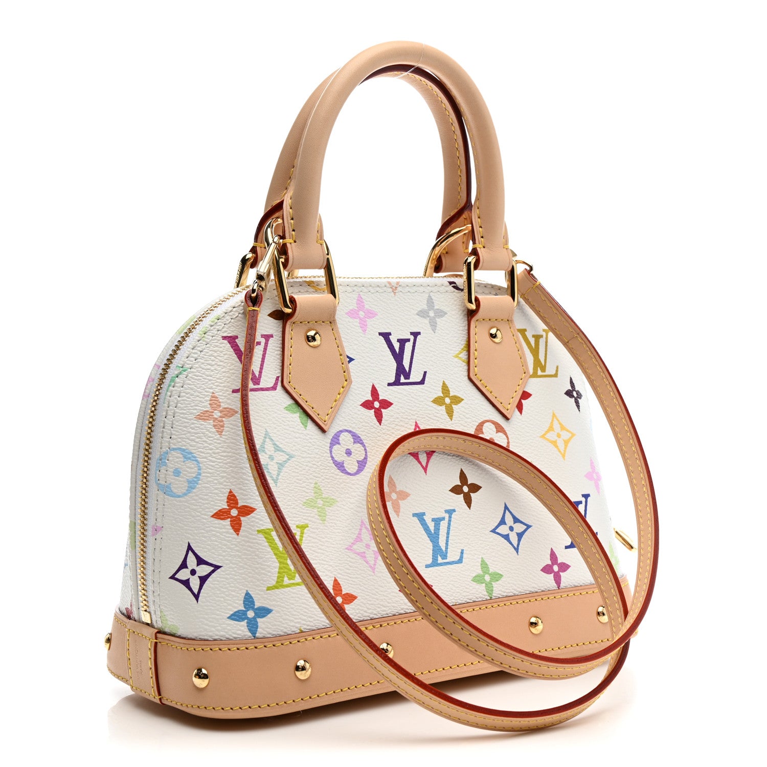 Louis Vuitton LV x TM Monogram Multicolor Alma BB White 3 of 14