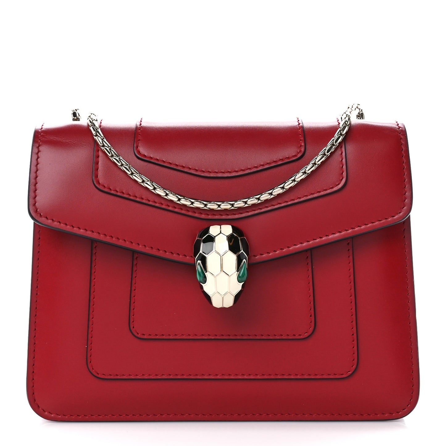 Calfskin Serpenti Forever Crossbody Bag Red
