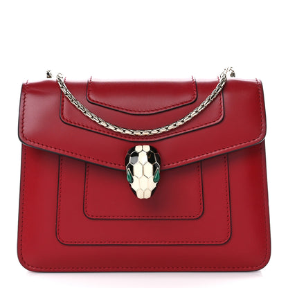 Bulgari Calfskin Serpenti Forever Crossbody Bag Red 3 of 11