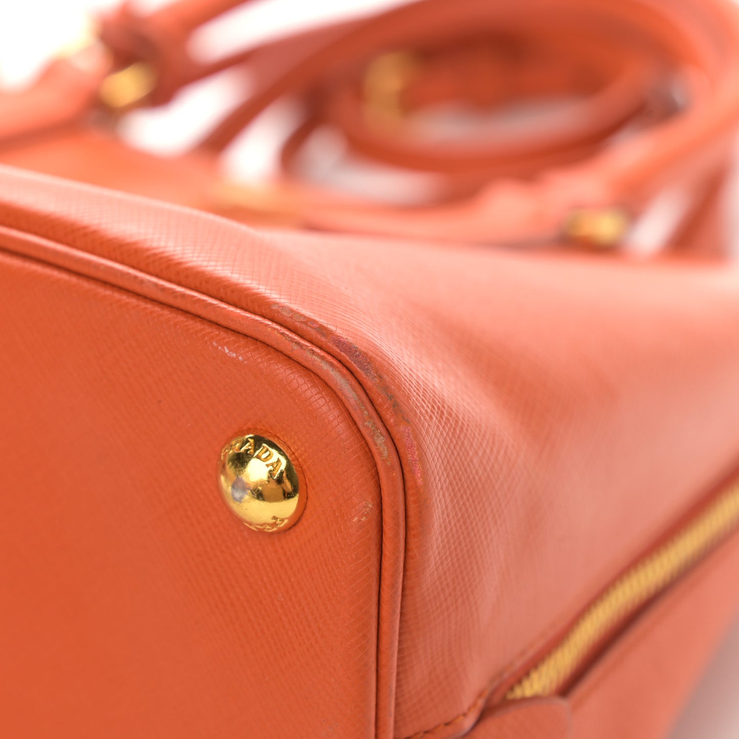 Saffiano Lux Medium Promenade Tote Papaya