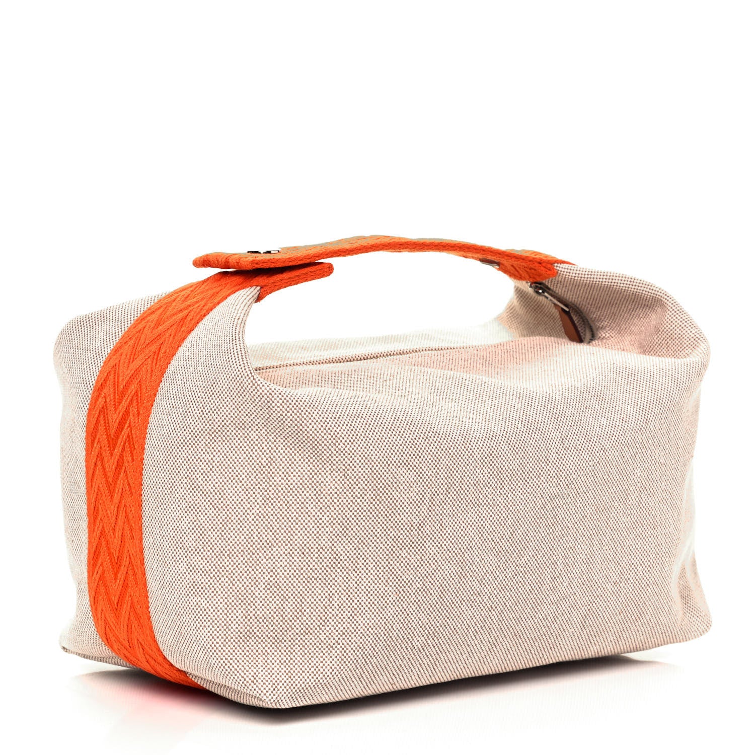 Hermes Canvas Large Bride-A-Brac Pouch Natural Orange 3 of 9