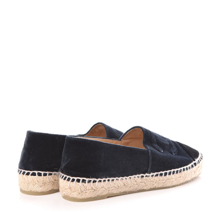 Chanel Velvet CC Espadrilles 36 Dark Navy 4 of 8
