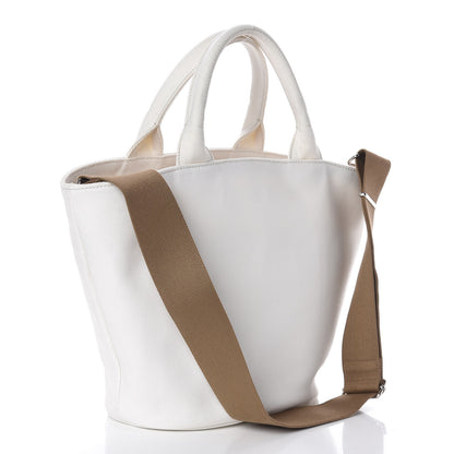 Prada Canapa Small Shopping Tote White 4 of 10