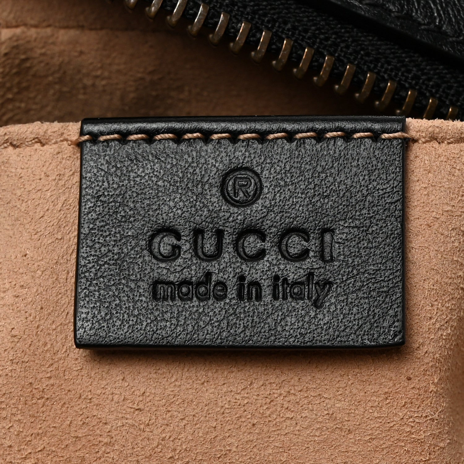 Gucci Calfskin Matelasse Mini GG Marmont Chain Shoulder Bag Black 6 of 11