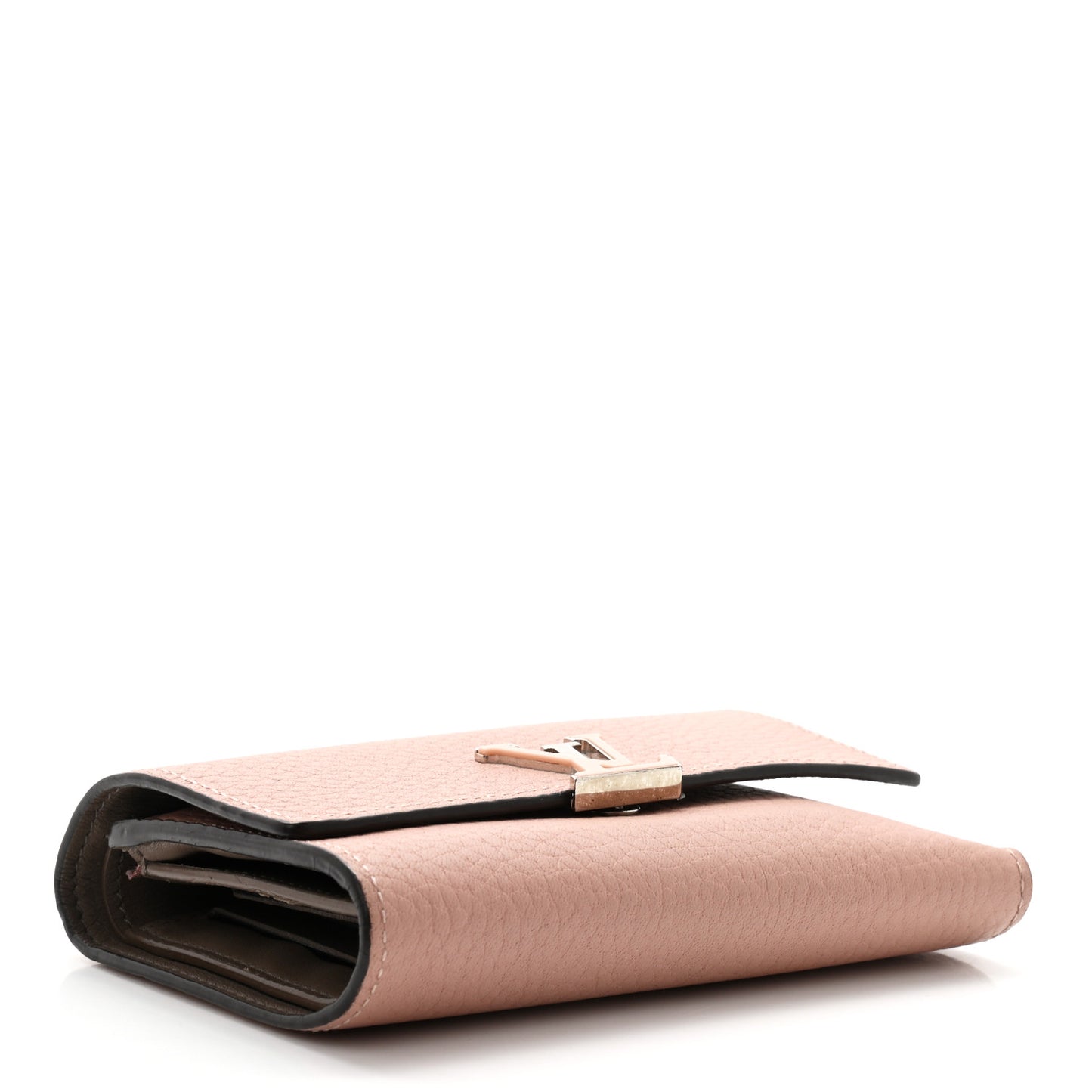 Taurillon Capucines Compact Wallet Magnolia