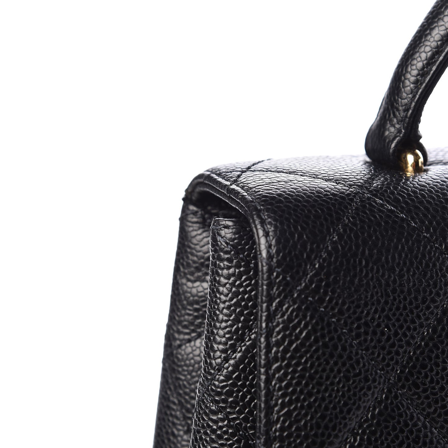 Caviar Quilted Jumbo Kelly Flap Black