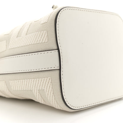 Fendi Canvas Nappa F is Fendi FF Embroidered Mini Mon Tresor Bucket Bag White Ice 9 of 13