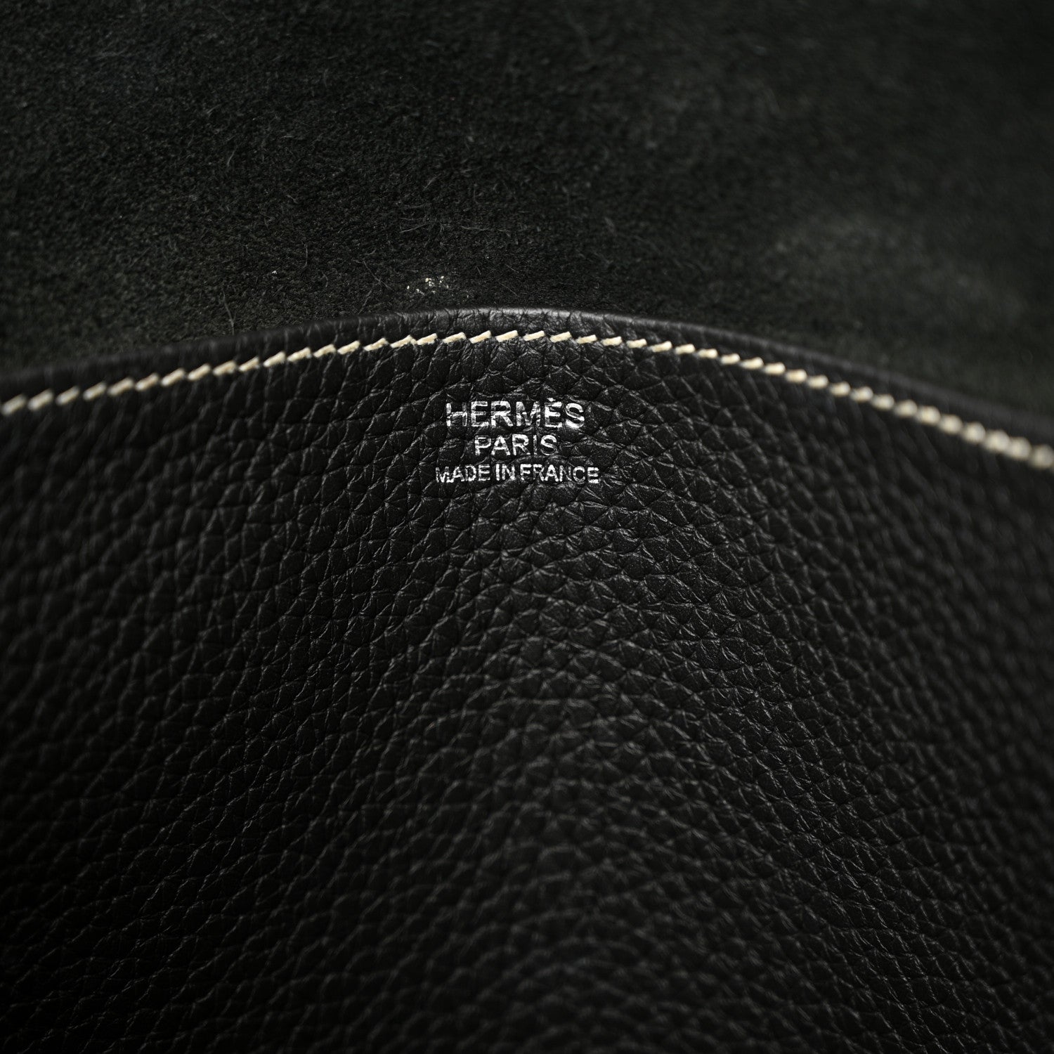 Hermes Taurillon Clemence Halzan 31 GM Black 6 of 16