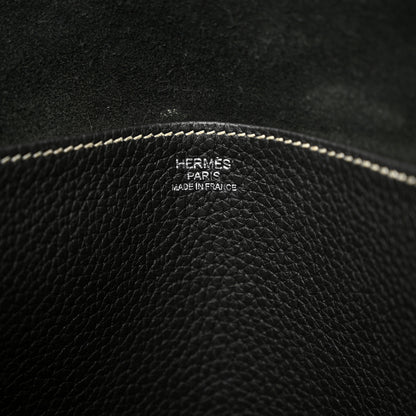 Hermes Taurillon Clemence Halzan 31 GM Black 6 of 16