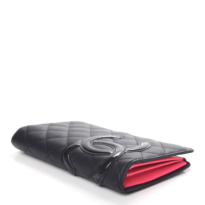 Chanel Calfskin Quilted Cambon Yen Wallet Black 4 of 8