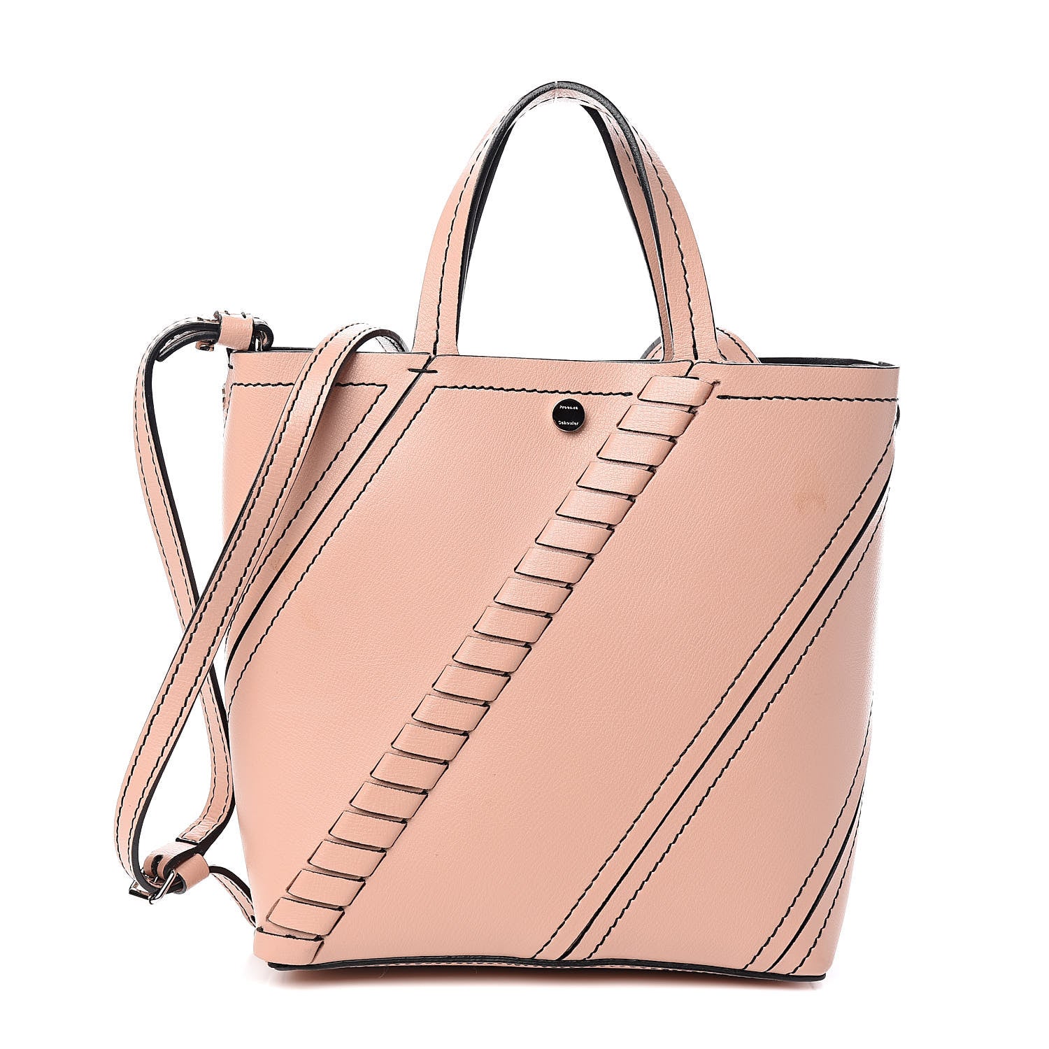 Proenza Schouler Mini Grain Small Hex Tote Deep Blush 1 of 10