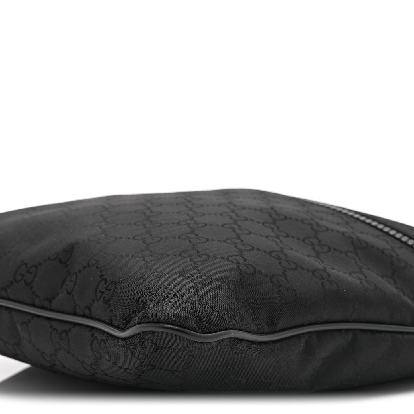 Nylon Monogram Small Flat Messenger Bag Black