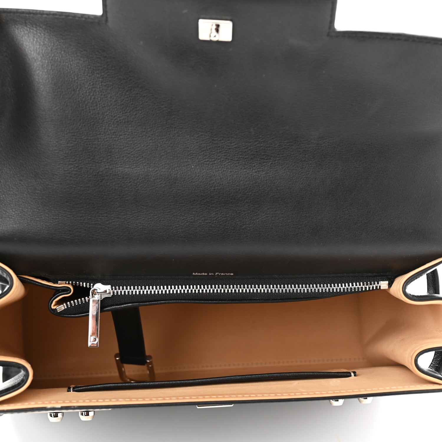 Delvaux Calfskin MM Tempete Satchel Black 5 of 10