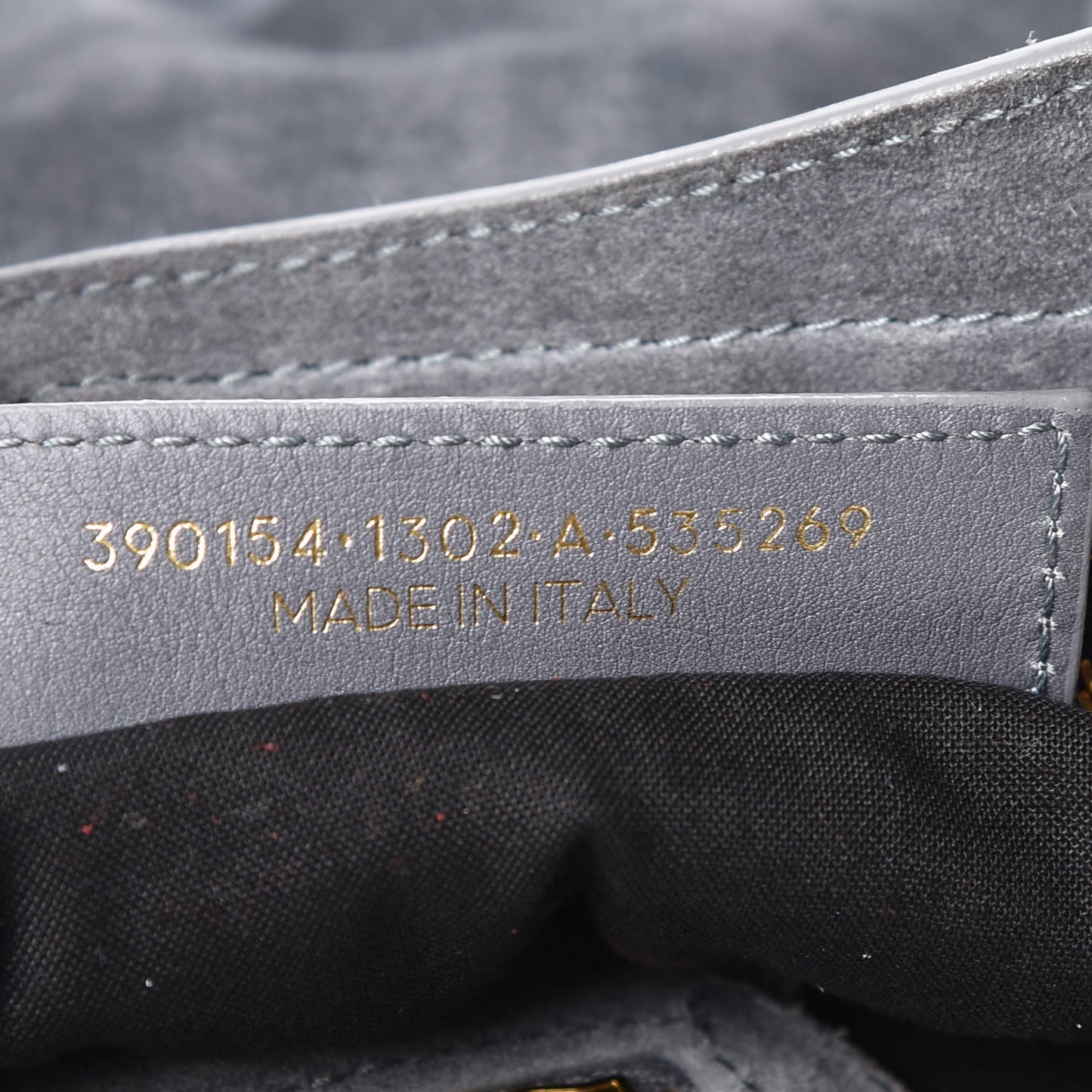 Baby Daim Suede Gold Metallic Edge Hardware City Gris Plomb