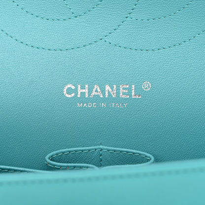 Chanel Lambskin Quilted Jumbo Double Flap Turquoise 6 of 10
