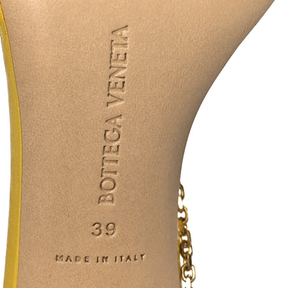 Bottega Veneta Lambskin Stretch Chain Strap 90mm Sandals 39 Buttercup 7 of 7