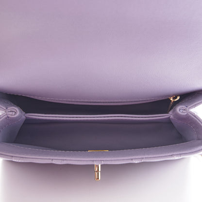 Chanel Caviar Quilted Mini Coco Handle Flap Light Purple 5 of 9