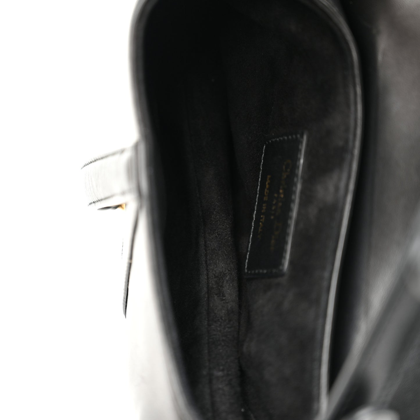 Calfskin Mini Saddle Bag Black