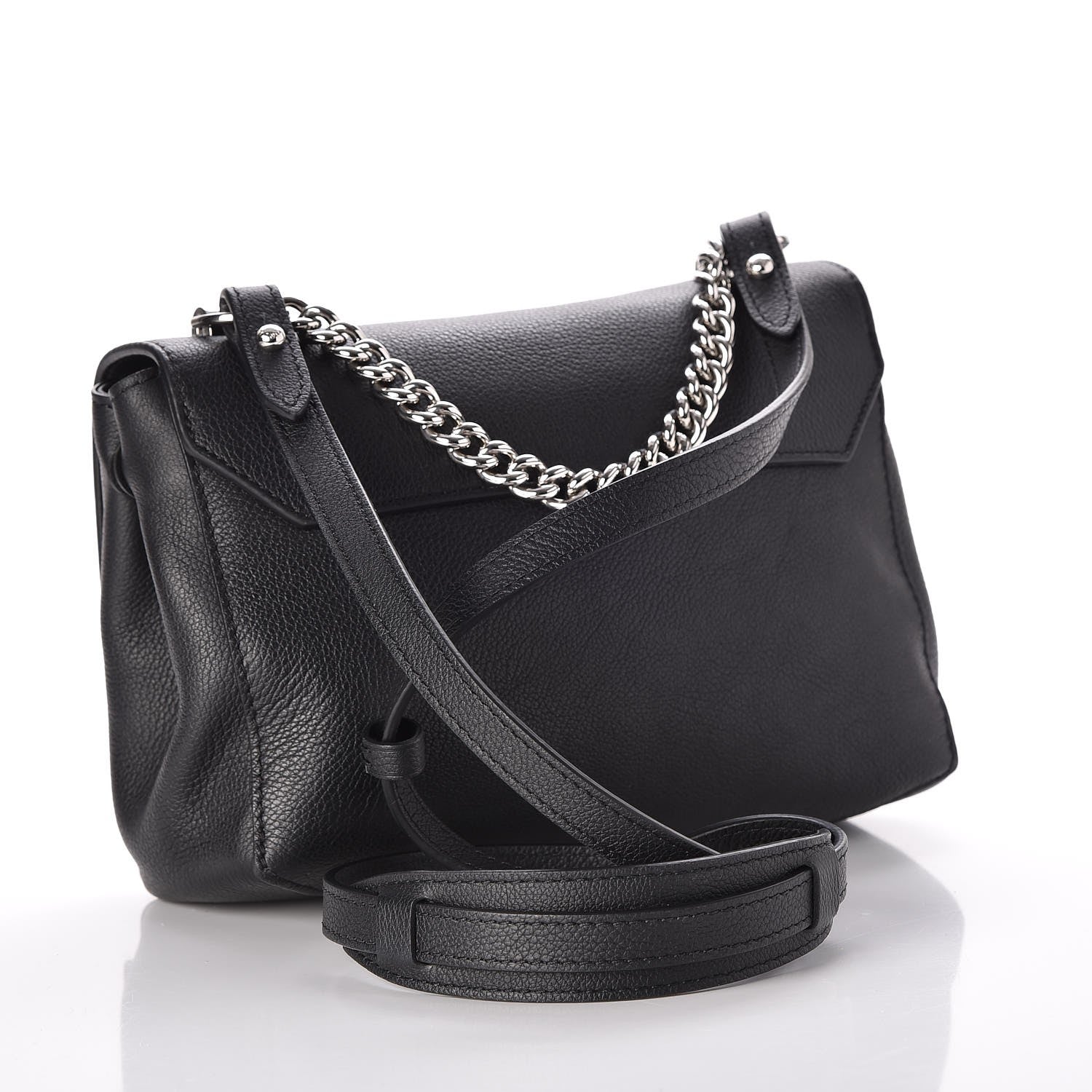 Louis Vuitton Calfskin Lockme II Chain Bag BB Black 3 of 7
