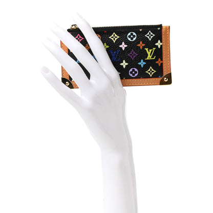 Louis Vuitton Monogram Multicolor Key Pouch Black 2 of 6