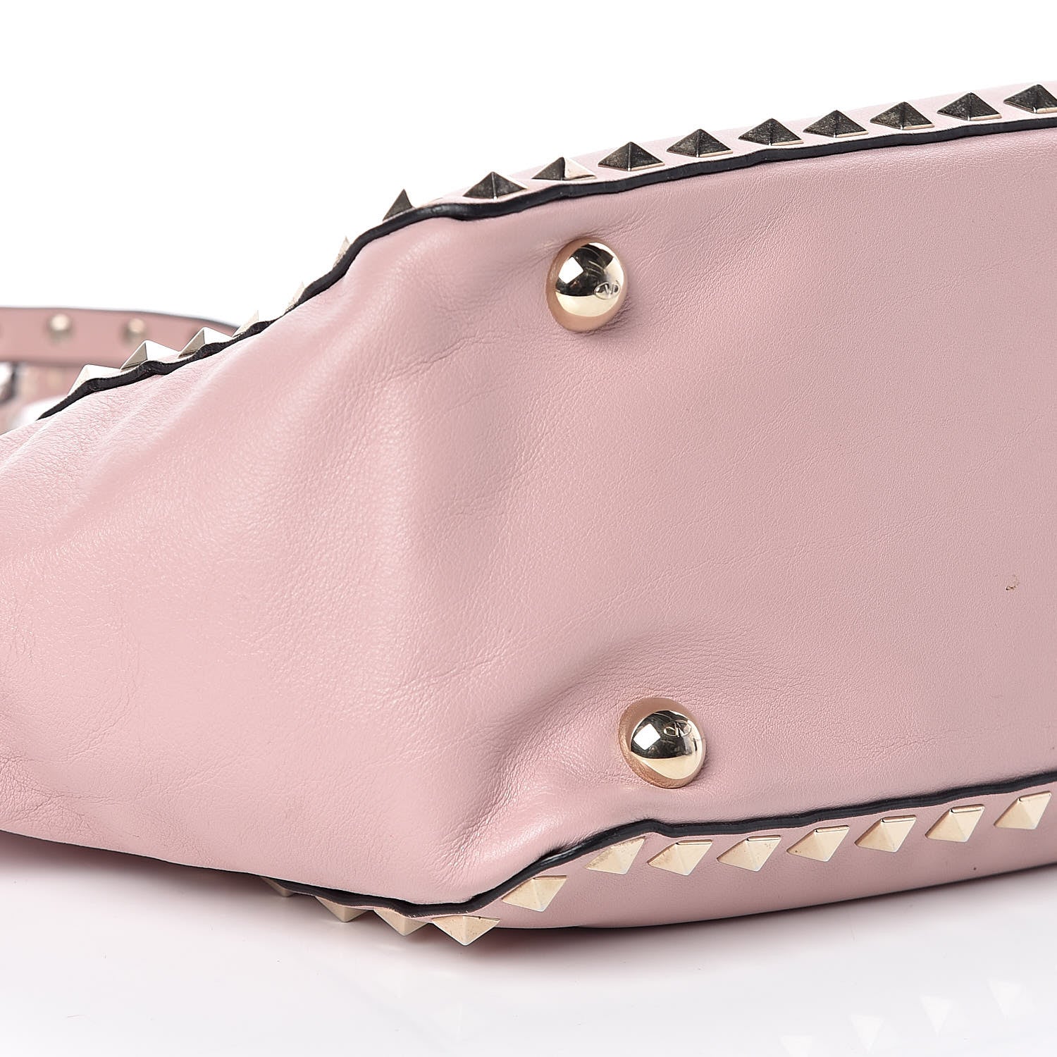 Valentino Garavani Vitello Small Rockstud Tote Pink 8 of 9