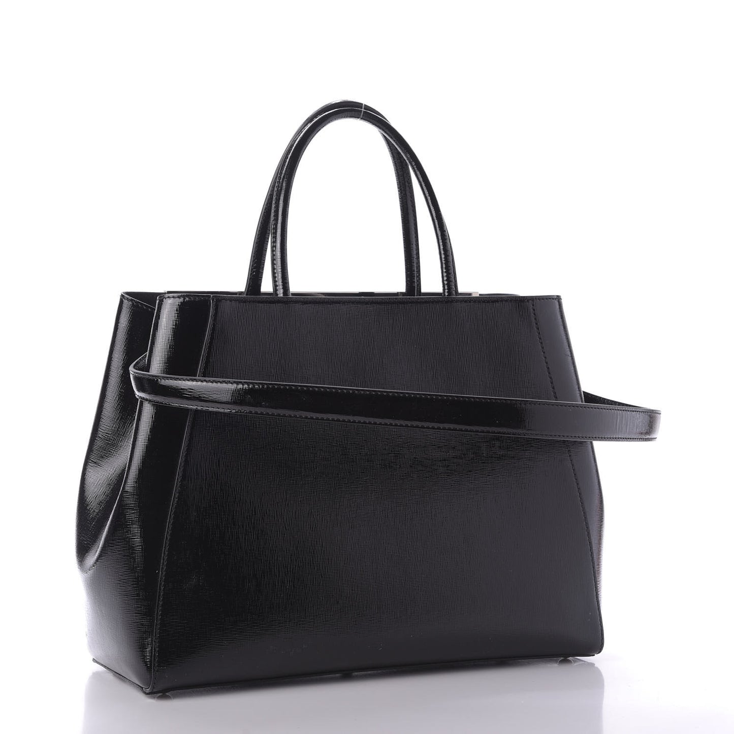 Patent Vitello Elite Regular 2Jours Tote Black
