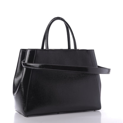 Fendi Patent Vitello Elite Regular 2Jours Tote Black 3 of 13