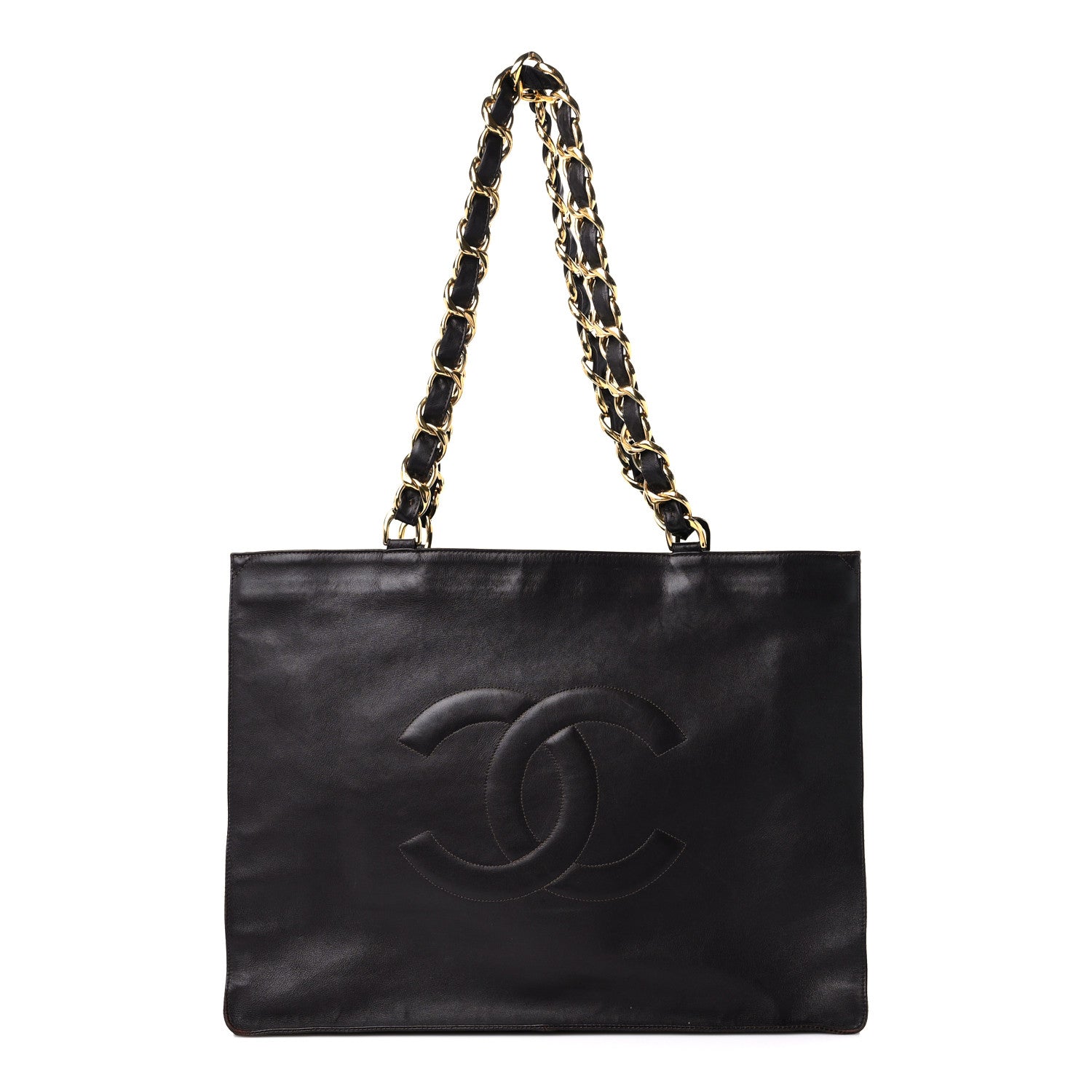 Chanel Lambskin CC Tote Brown 1 of 18