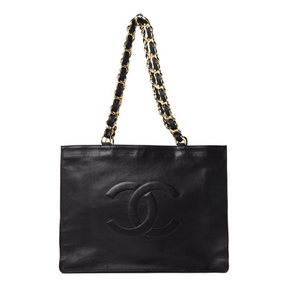 Chanel Lambskin CC Tote Brown 1 of 18