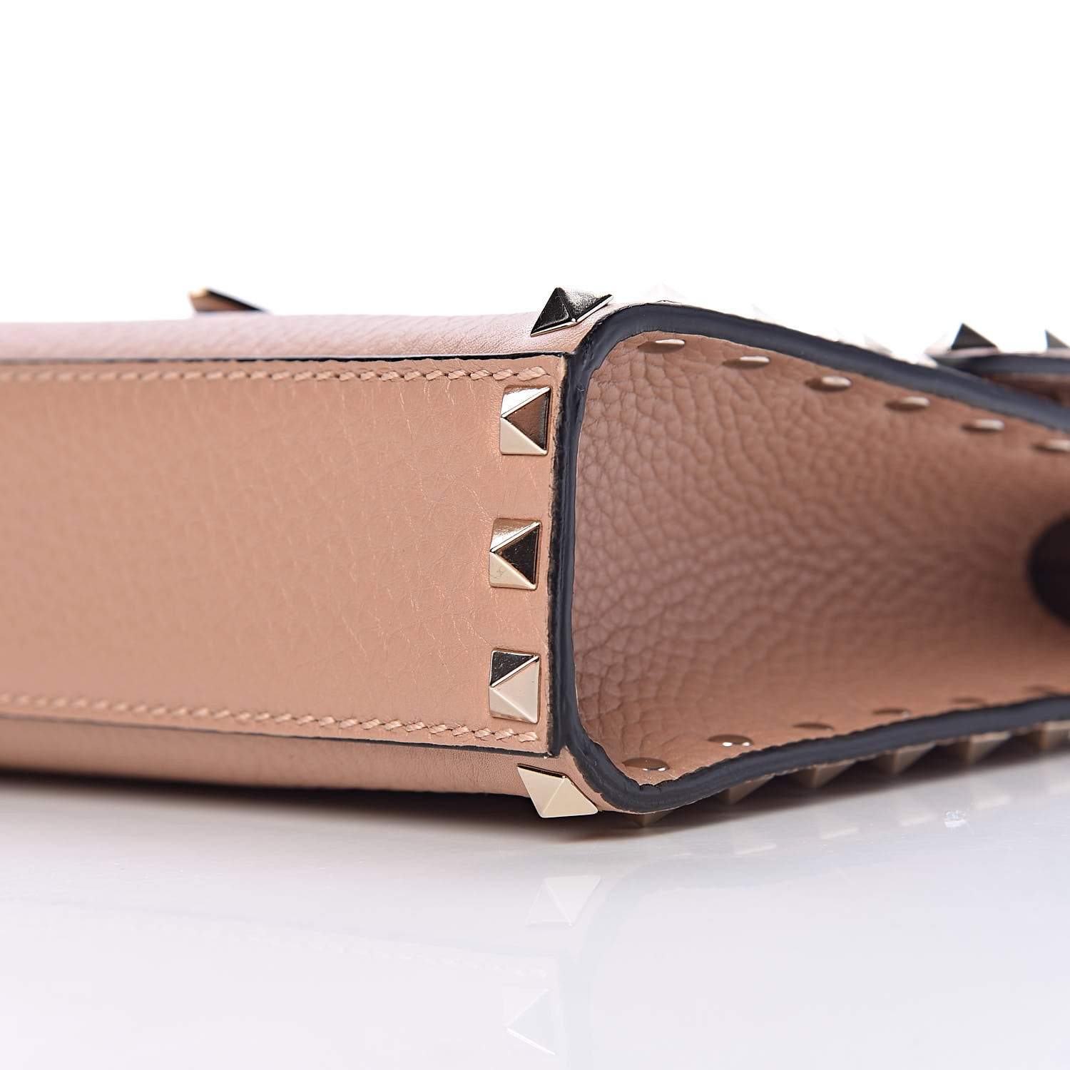 Valentino Garavani Pebbled Calfskin Medium Rockstud Flip Lock Crossbody Bag Skin Sorbet 8 of 9