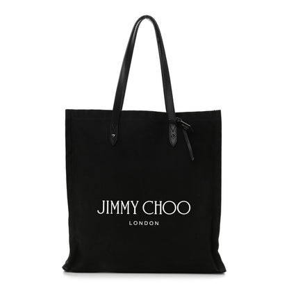 Jimmy Choo Canvas Logo Tote Black 1 of 11
