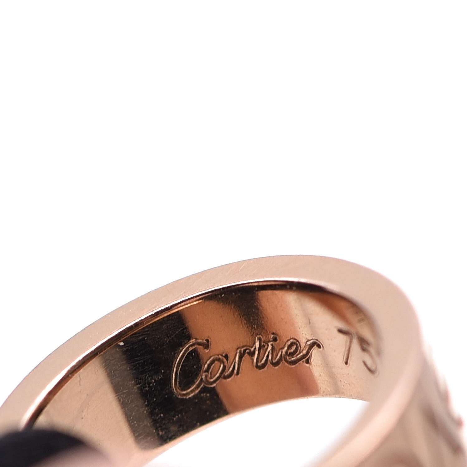 Cartier 18K Pink Gold Charity LOVE Adjustable Cord Bracelet Black 4 of 6