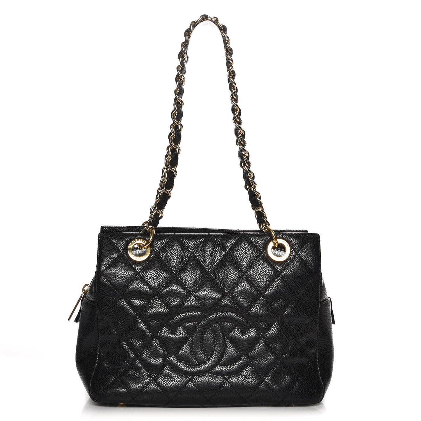 Caviar Quilted Petit Timeless Tote PTT Black