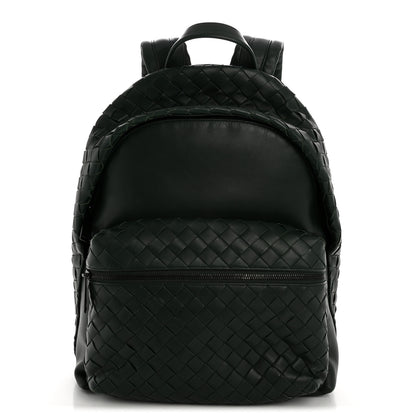 Bottega Veneta Smooth Calfskin Intrecciato Borsa Backpack Pine 1 of 13