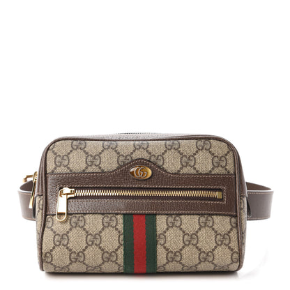 Gucci GG Supreme Monogram Web Small Ophidia Belt Bag 85 34 Dark Brown 1 of 10