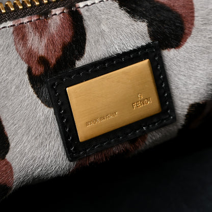Fendi Flannel Large Peekaboo Iconic Satchel Grey 6 of 13