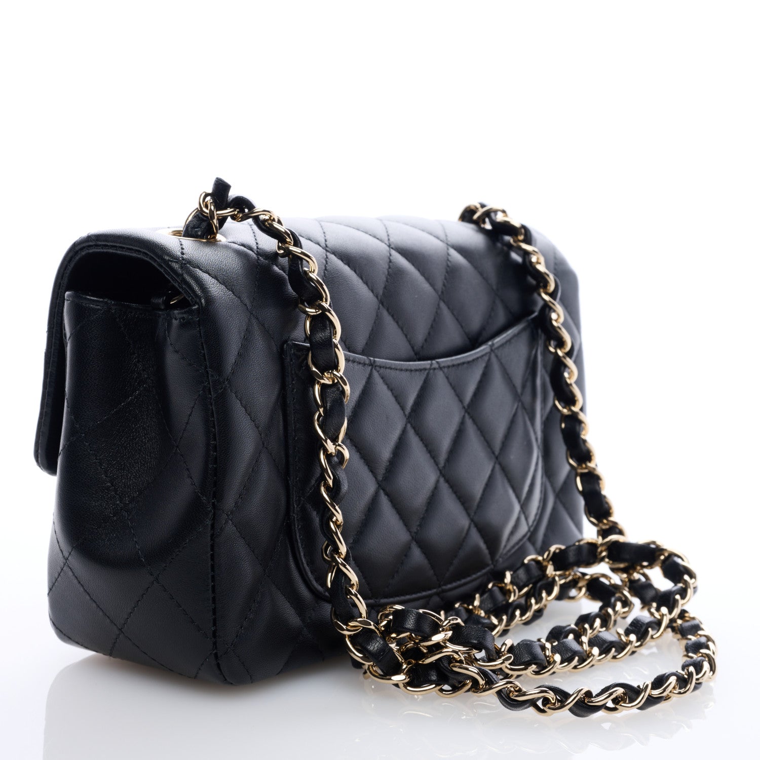 Chanel Lambskin Quilted Mini Rectangular Flap Black 2 of 8