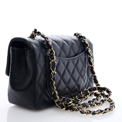 Chanel Lambskin Quilted Mini Rectangular Flap Black 2 of 8