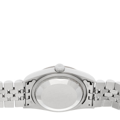 Rolex Stainless Steel 18K White Gold 36mm Oyster Perpetual Datejust Watch Silver 16234 4 of 5