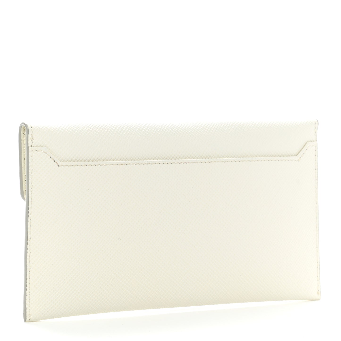 Saffiano Envelope Clutch White