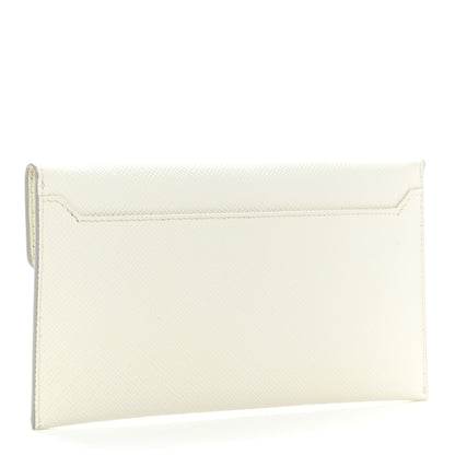 Prada Saffiano Envelope Clutch White 3 of 8