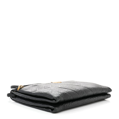 Burberry Signature Grain Calfskin Check Embossed Medium Balmoral Clutch Bag Black 4 of 16