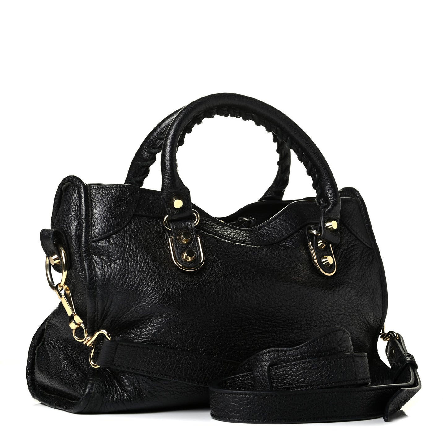 Chevre Gold Metallic Edge Hardware S City Black