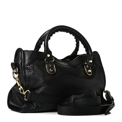 Balenciaga Chevre Gold Metallic Edge Hardware S City Black 2 of 7