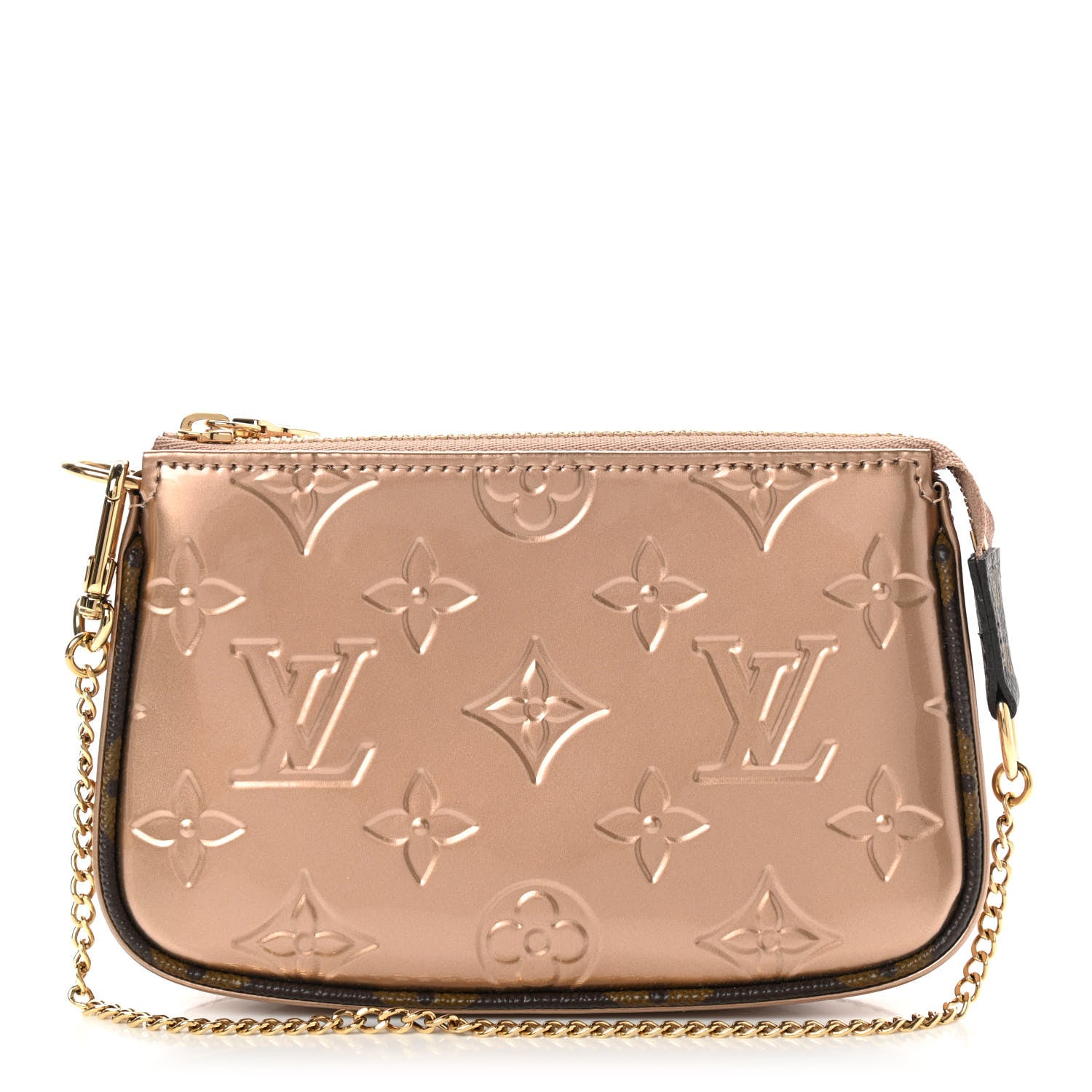Louis Vuitton Metallic Vernis Mini Pochette Accessories Rose Gold 1 of 6