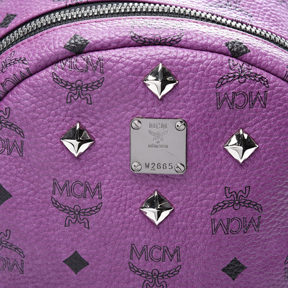 MCM Visetos Small Sprinkle Stud Stark Backpack Purple 9 of 9