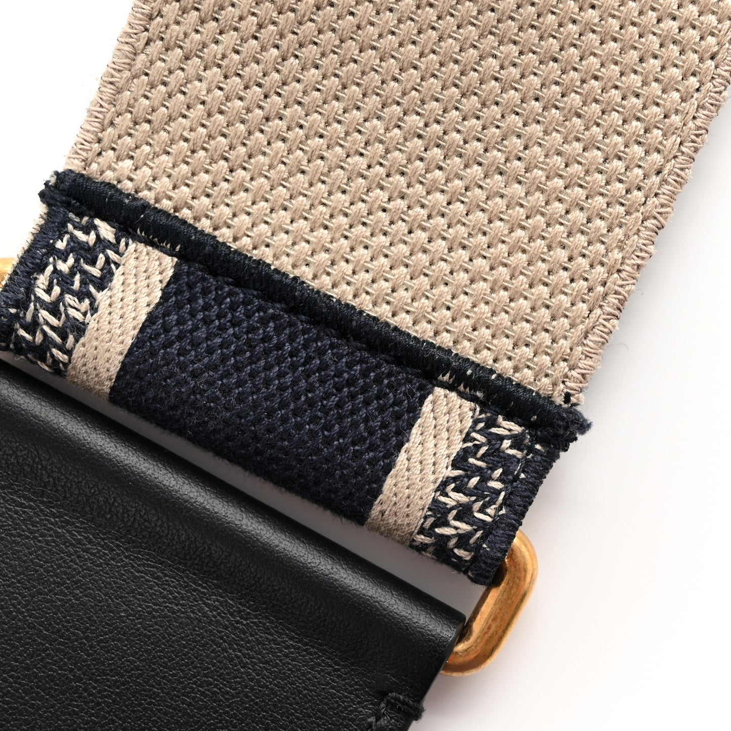 Canvas Embroidered Shoulder Strap Blue
