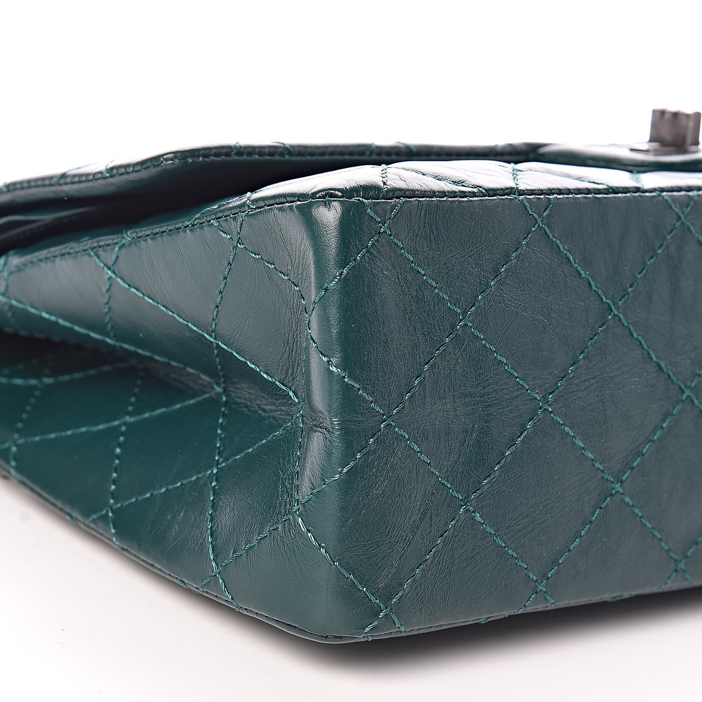 Aged Calfskin Quilted 2.55 Reissue 226 Flap Green